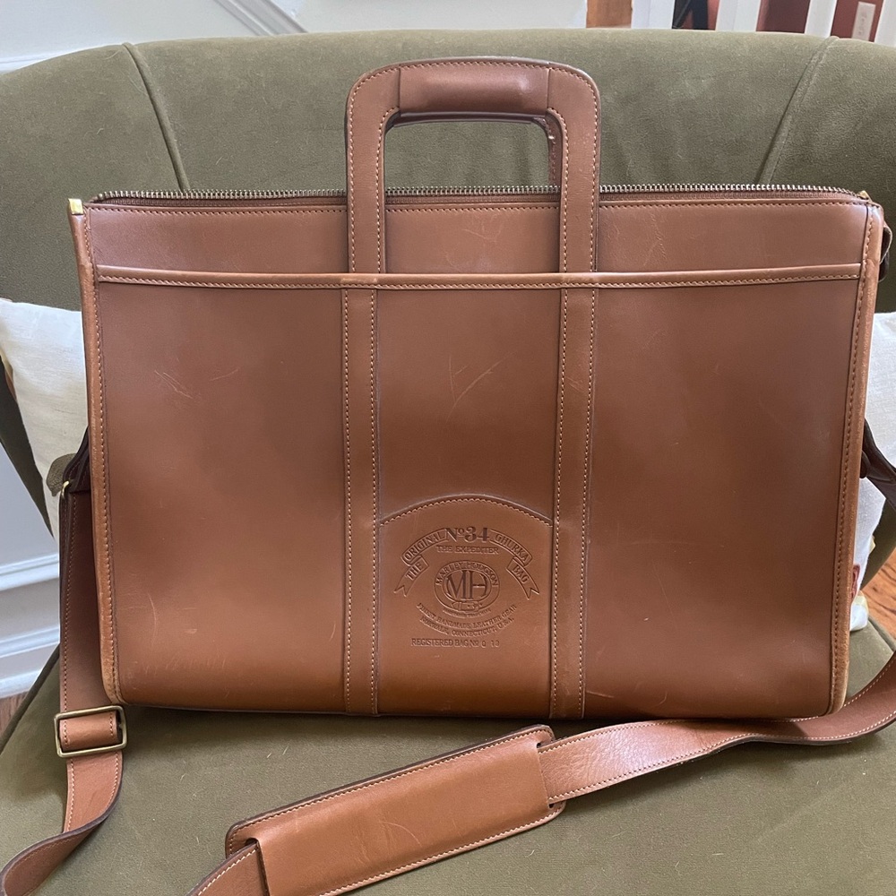 GHURKA Vintage Marley Hodgson Expediter No 34 Brown Leather Briefcase